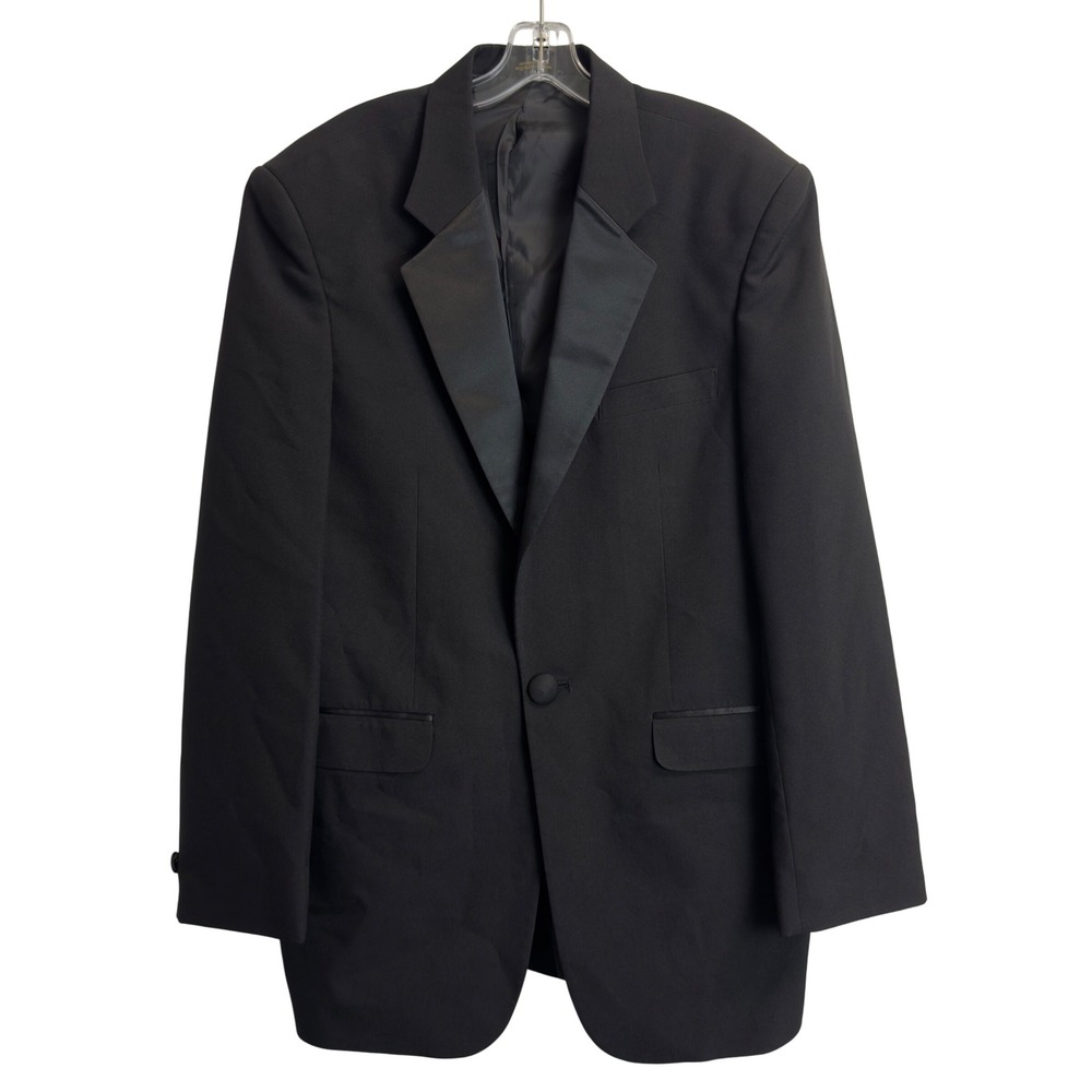 Chaplin Mens Black Tuxedo Blazer Satin Peak Lapel Formal Jacket Size‎ 42L